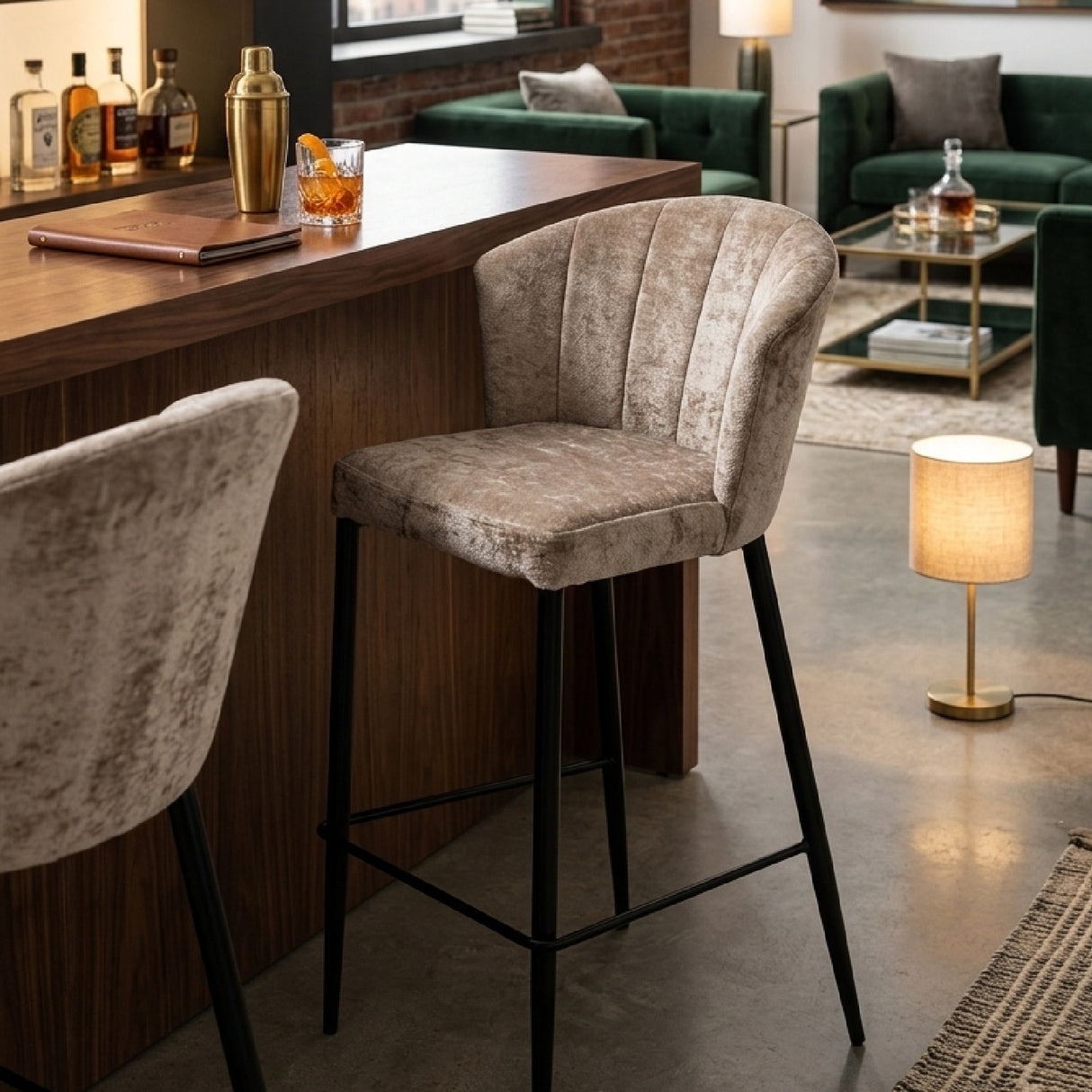   Modern European furniture - Upholstered Counter Stools (2) - www.oroa.com | Oroa.com