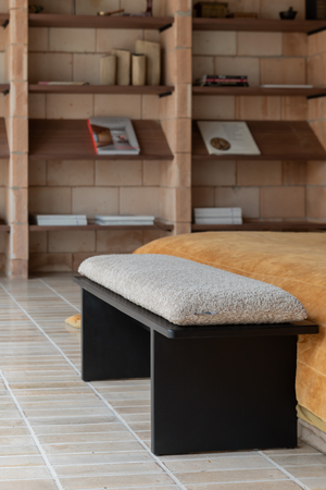 Brown Upholstered Bench | Dutchbone Shiho | OROA.com