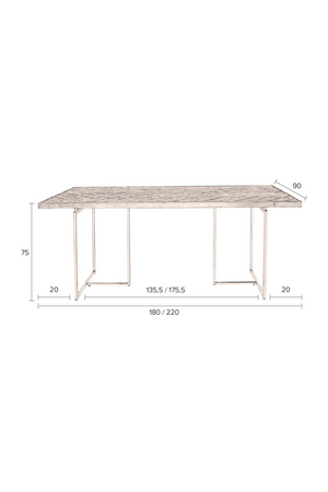 Vintage Brass Dining Table | Dutchbone Class | Oroa.com