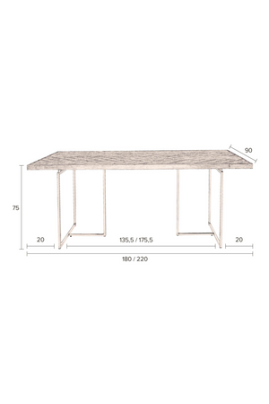 Vintage Brass Dining Table | Dutchbone Class | Oroa.com