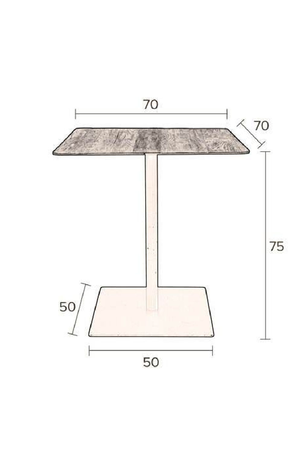 Black Square Bistro Table | Dutchbone Braza | DutchFurniture.com