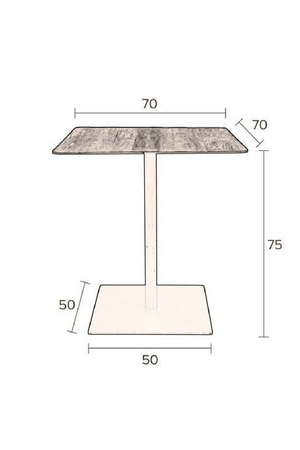 Black Square Bistro Table | Dutchbone Braza | DutchFurniture.com