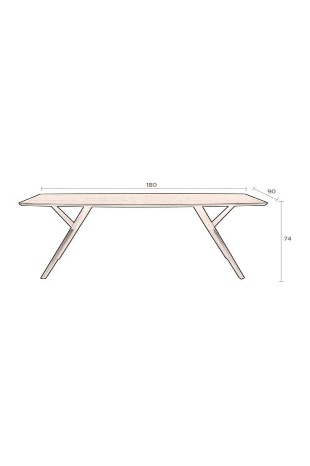 Walnut Dining Table | Dutchbone Malaya | OROA TRADE