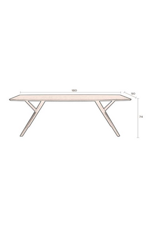 Walnut Dining Table | Dutchbone Malaya | OROA TRADE