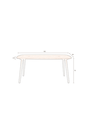 Rubber Wood Dining Table | Dutchbone Clover | Oroa.com