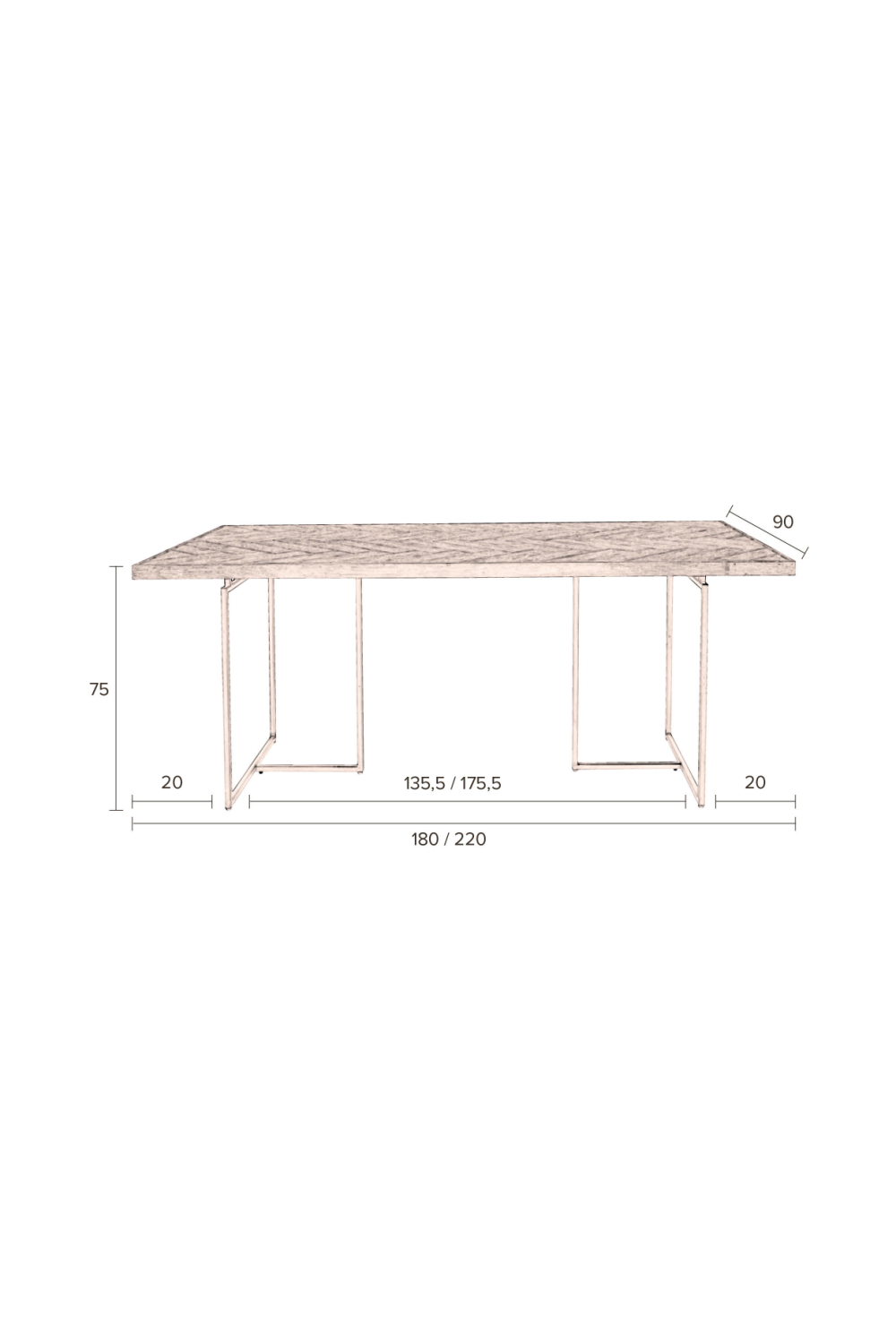 Rectangular Acacia Dining Table | Dutchbone Class | OROA.com