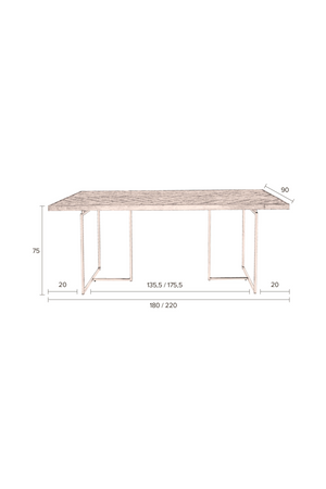 Rectangular Acacia Dining Table | Dutchbone Class | OROA.com
