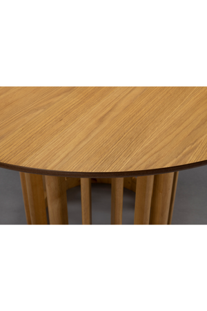 Round Oak Modern Dining Table | Dutchbone Barlet | OROA.com