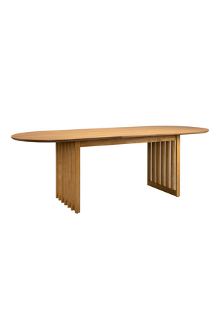 Oval Oak Adjustable Dining Table | Dutchbone Barlet | OROA.com