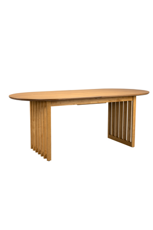 Oval Oak Adjustable Dining Table | Dutchbone Barlet | OROA.com