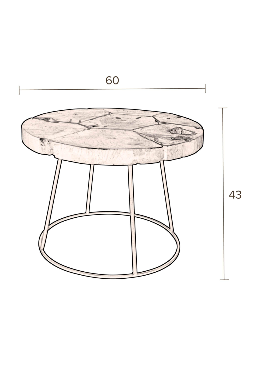 Black Teak Side Table | Dutchbone Kraton | OROA.com
