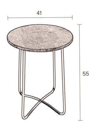 Green Round Marble End Table | Dutchbone Emerald | DutchFurniture.com