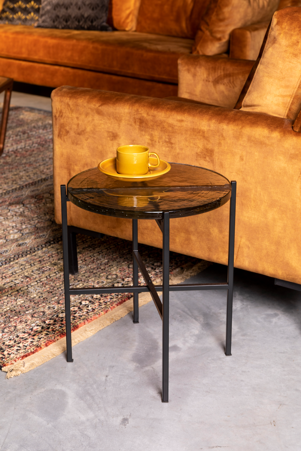 Casted Glass Side Table | Dutchbone Vidrio | OROA.com