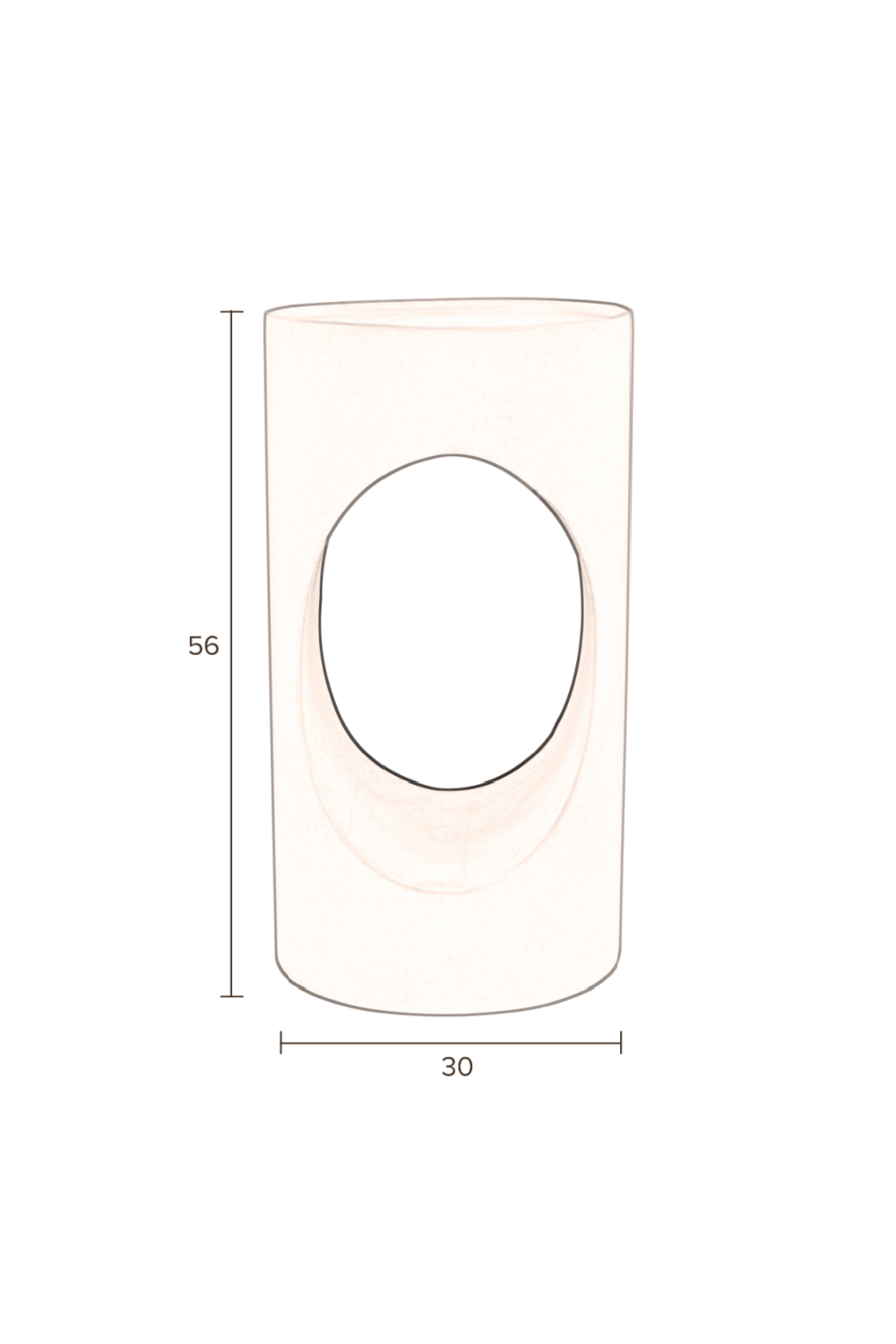Modern Cylinder Side Table | Dutchbone Sai | OROA.com