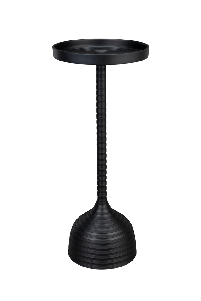 Black Aluminum Pedestal Side Table | Dutchbone Turner | OROA.com