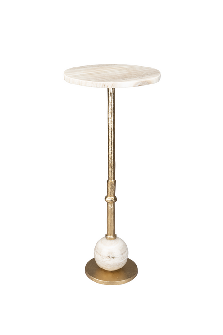 Marble Pedestal Side Table | Dutchbone Everest | OROA.com