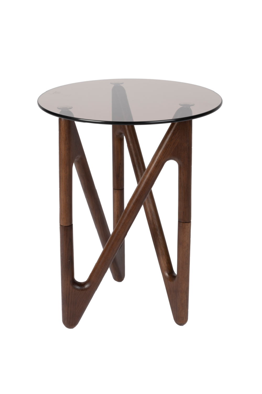Round Glass Retro Side Table | Dutchbone Naia | OROA.com