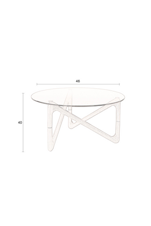 Round Glass Retro Coffee Table | Dutchbone Naia | OROA.com