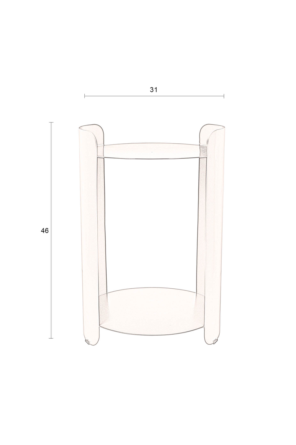 Powder Coated Steel Side Table | Dutchbone Navagio | OROA.com