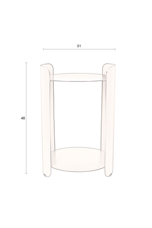 Powder Coated Steel Side Table | Dutchbone Navagio | OROA.com