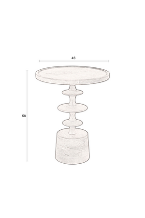 Round Wooden Side Table | Dutchbone Cath | Oroatrade.com