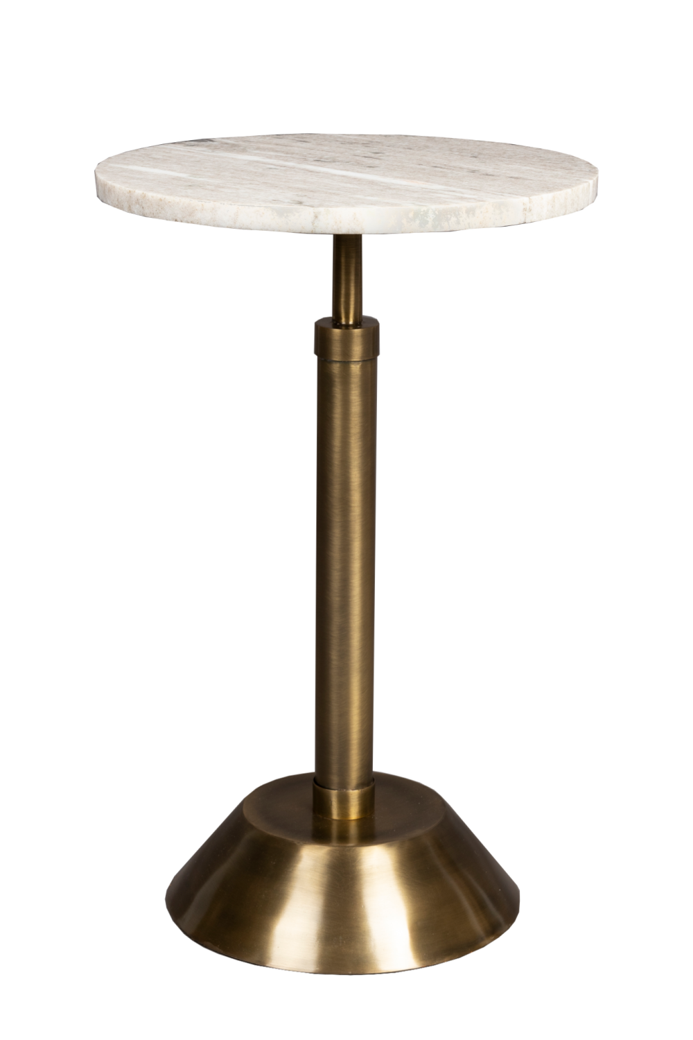 Gold Pedestal Side Table | Dutchbone Sana | OROA.com