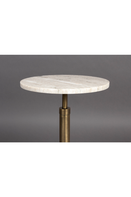 Gold Pedestal Side Table | Dutchbone Sana | OROA.com