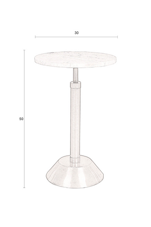 Gold Pedestal Side Table | Dutchbone Sana | OROA.com