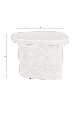 Organic-Shaped Beige Side Table | Dutchbone Veda | OROA.com