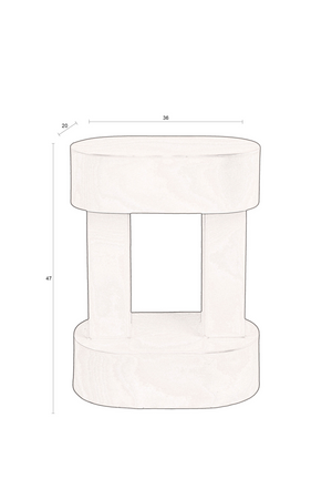 Iron Side Table | Dutchbone Magenta | OROA.com