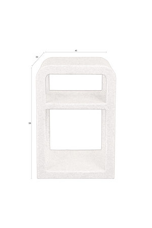 Beige Modern Bedside Table | Dutchbone Veda | OROA.com