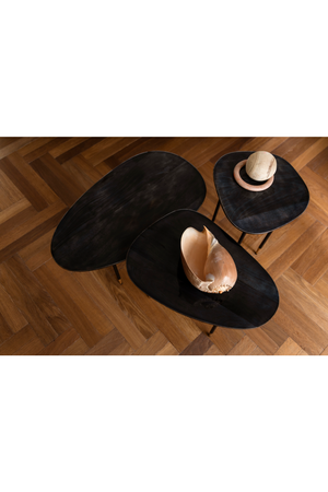 Black Iron Side Table Set (3) | Dutchbone Phyllis | OROA.com