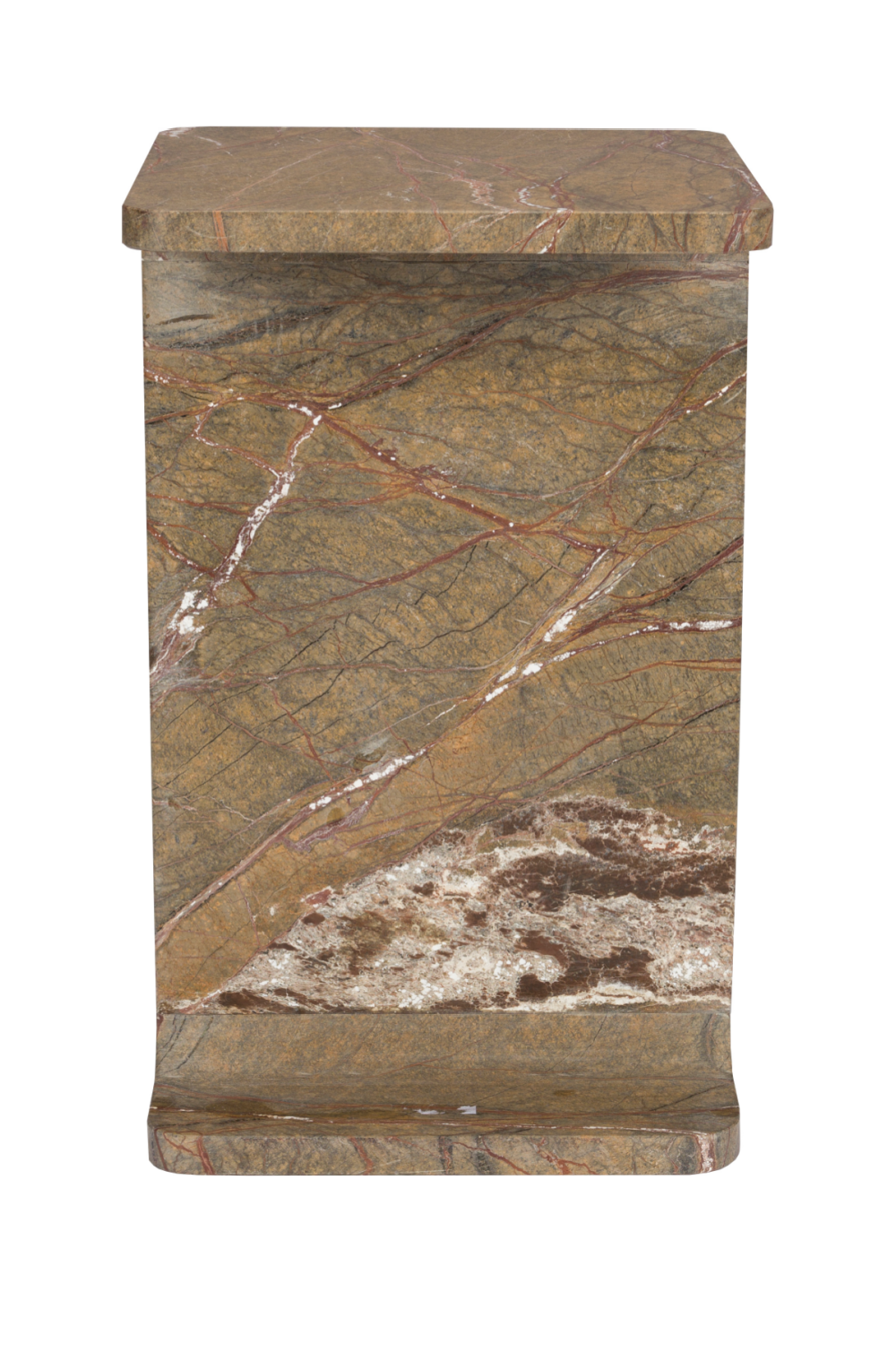 Brown Marble Square Side Table | Dutchbone Satpura | OROA.com