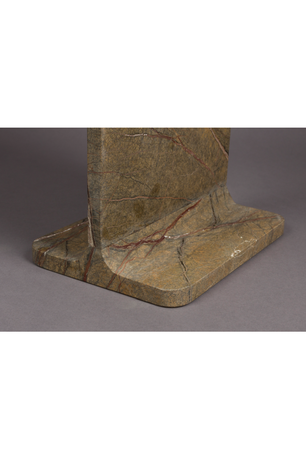 Brown Marble Square Side Table | Dutchbone Satpura | OROA.com