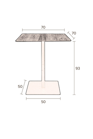 Brown Square Counter Table | Dutchbone Braza | DutchFurniture.com