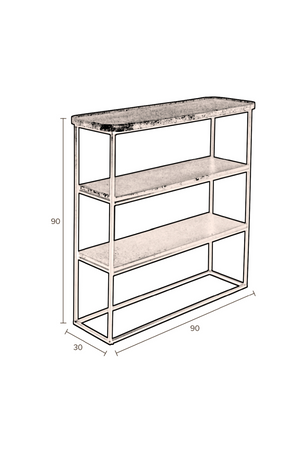 Black Console Table with Shelves | Dutchbone Winston | OROA.com