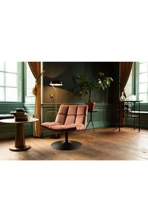 Velvet Pedestal Accent Chair | Dutchbone Bar | Oroa.com