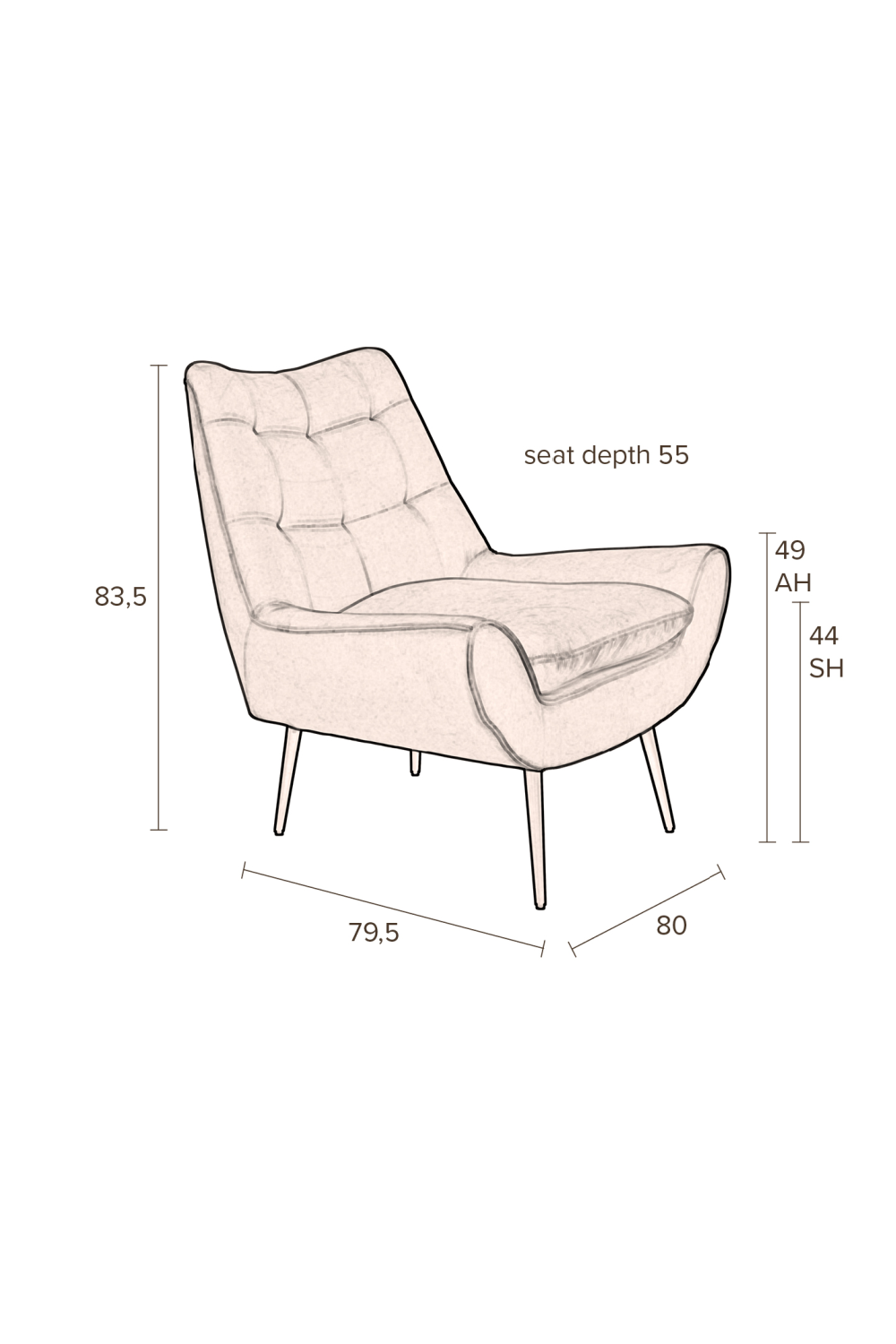 Amber Lounge Chairs | Dutchbone Glodis | OROA.com