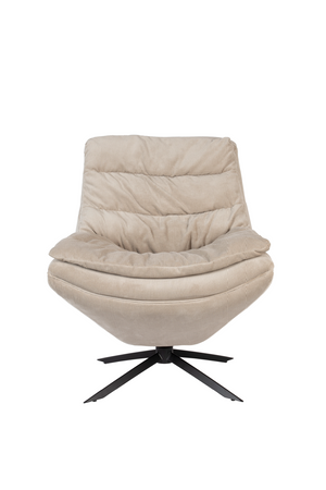 Upholstered Swivel Lounge Chair | Dutchbone Vince | OROA.com