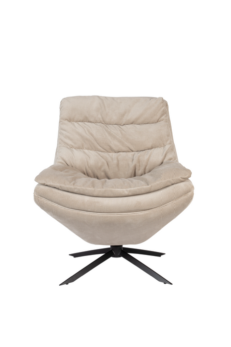 Upholstered Swivel Lounge Chair | Dutchbone Vince | OROA.com