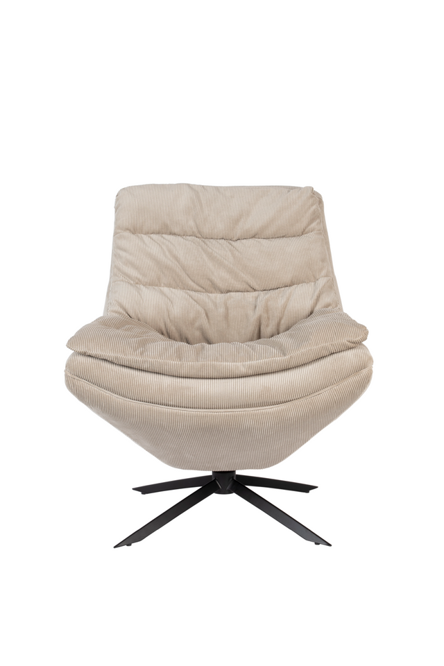 Upholstered Swivel Lounge Chair | Dutchbone Vince | OROA.com