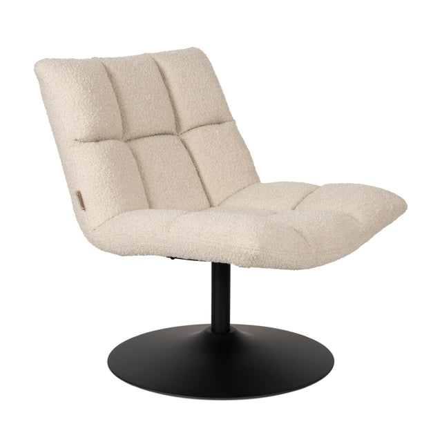 White Boucle Swivel Lounge Chair | Dutchbone Bar | Oroa.com