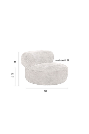Round Modern Lounge Chair | Dutchbone Tilbury | OROA.com