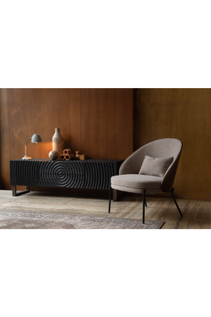 Beige Fabric Lounge Chair | Dutchbone Rodin | OROA.com