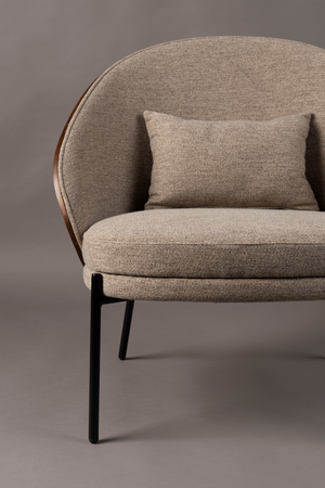 Beige Fabric Lounge Chair | Dutchbone Rodin | OROA.com
