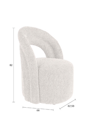 Bouclé Swivel Lounge Chair | Dutchbone Seina | OROA.com
