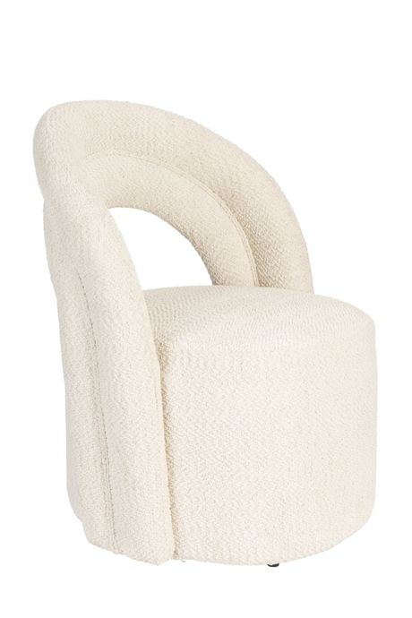 Bouclé Swivel Lounge Chair | Dutchbone Seina | OROA.com