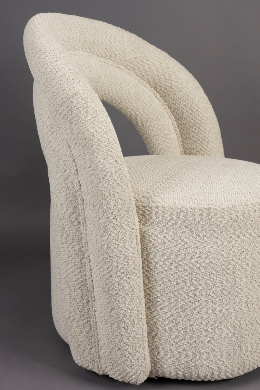 Bouclé Swivel Lounge Chair | Dutchbone Seina | OROA.com