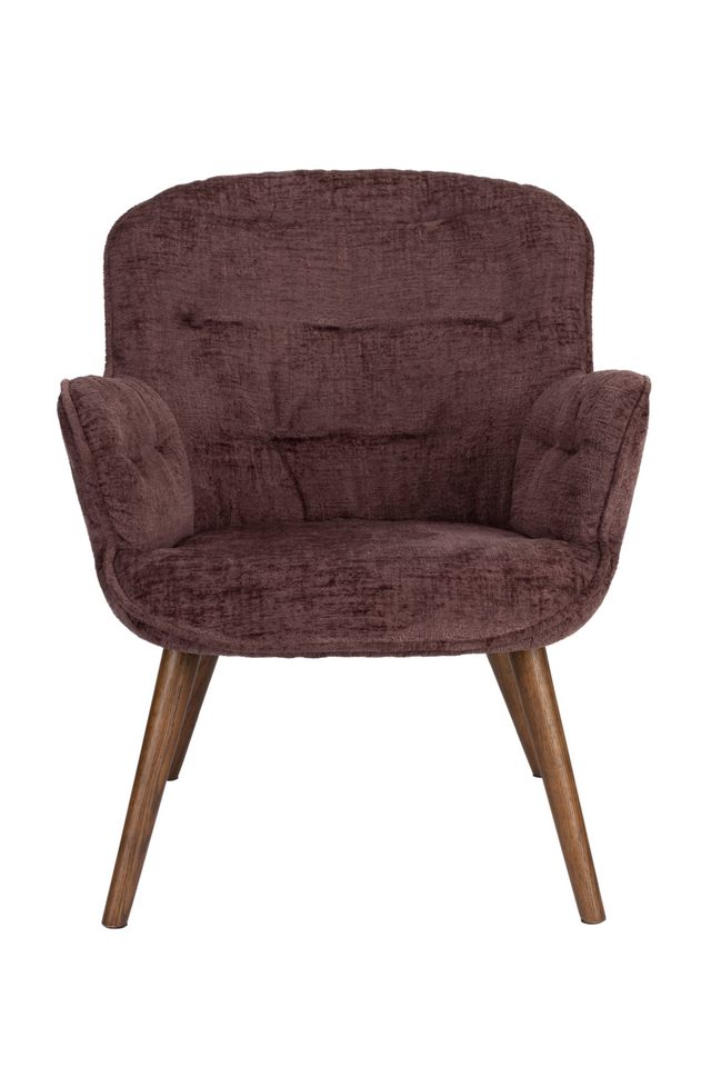 Velvet Vintage Style Lounge Chair | Dutchbone Lenn | OROA.com