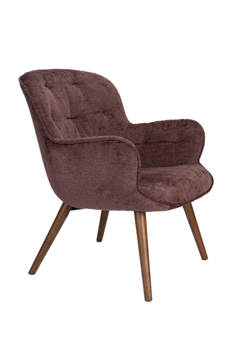 Velvet Vintage Style Lounge Chair | Dutchbone Lenn | OROA.com